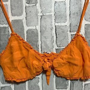 Orange cute Women's Top